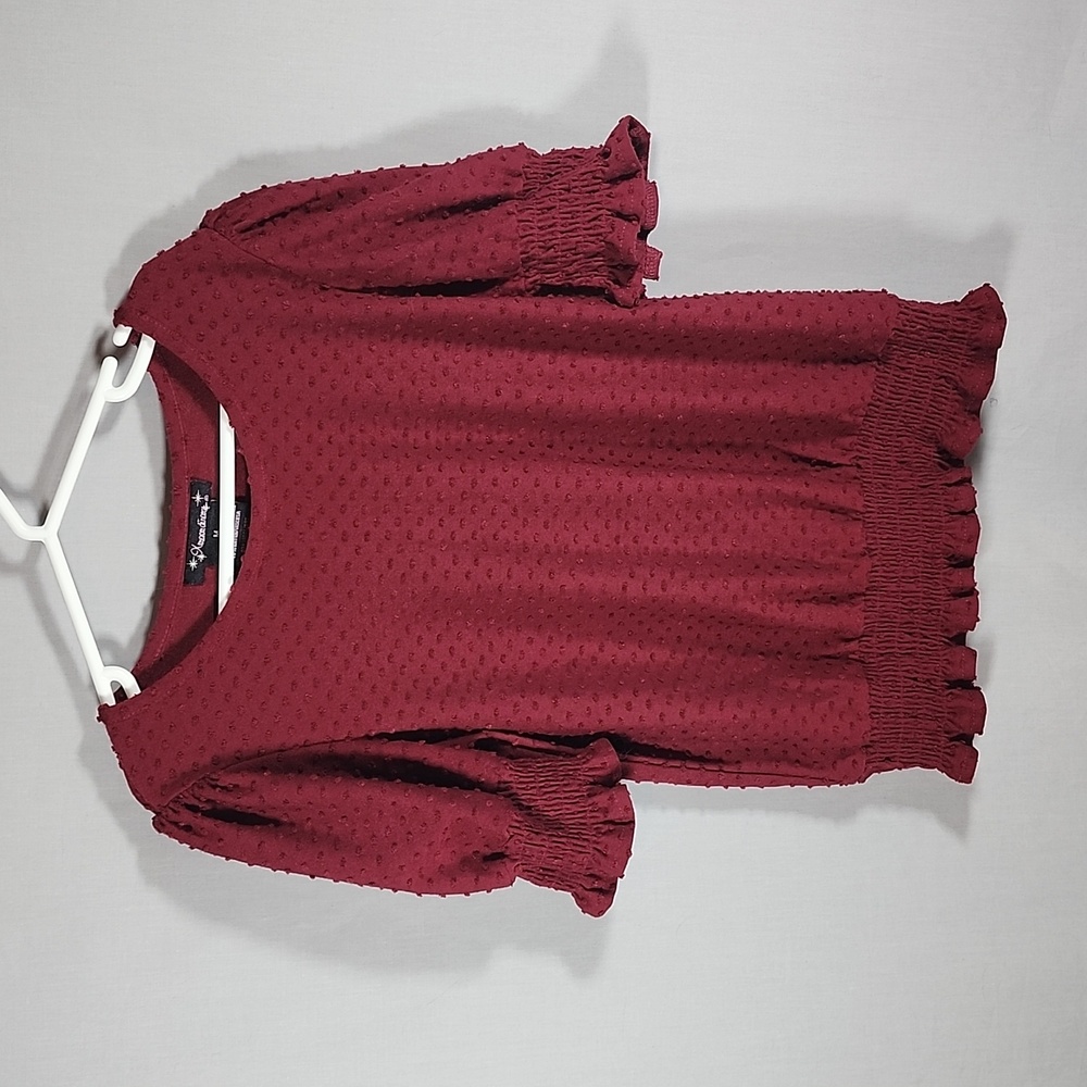 Xtraordinary Smocked Hem Blouse Girls Size M